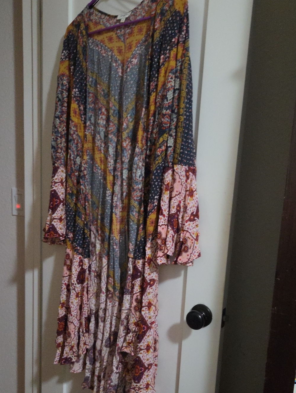 Boho Floral Print Kimono Duster - Picture 3 of 8